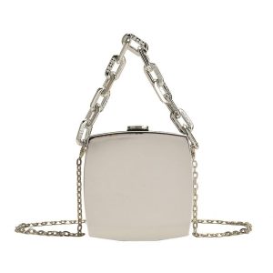 Bolso Plateado Bandolera